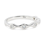 Wavy Bezel Diamond Ring, view 2