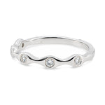 Wavy Bezel Diamond Ring, view 3