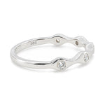 Wavy Bezel Diamond Ring, view 4