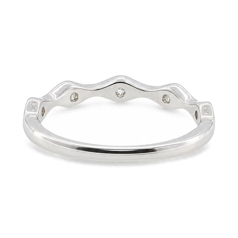 Wavy Bezel Diamond Ring, view 6