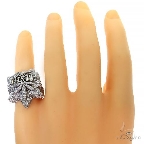 Weed Leaf Diamond Ring 68762 - Image 6