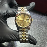 Rolex DateJust 36mm | Two Tone Yellow Gold | Champagne Roman Dial | 116233