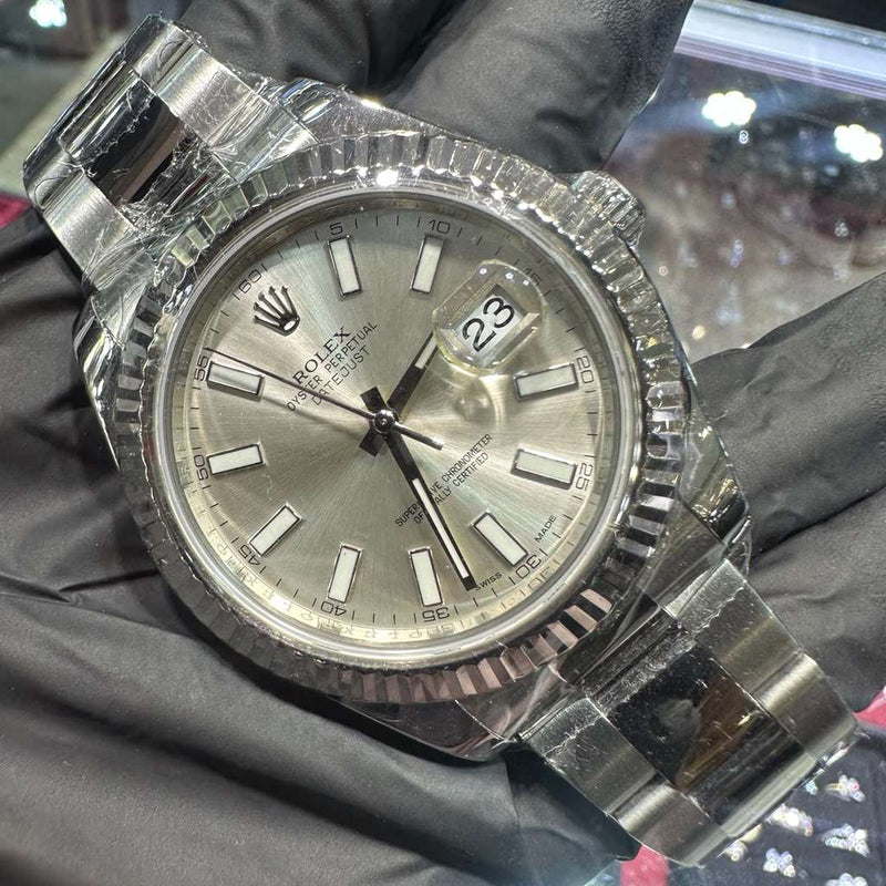 Rolex DateJust 41mm | Stainless Steel | Silver Stick Dial | 116334