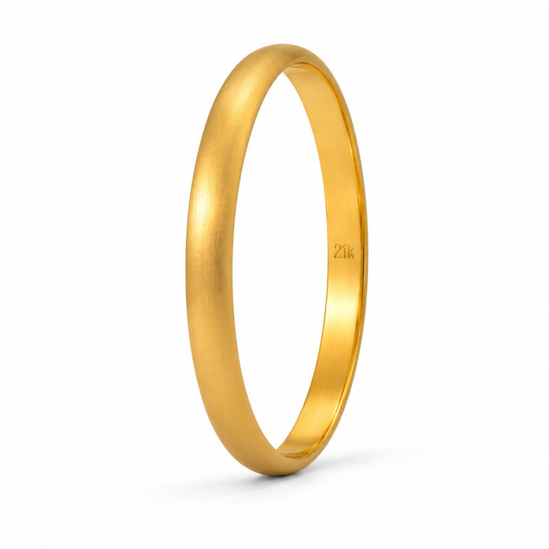 21K Gold Matte Bangle 71465