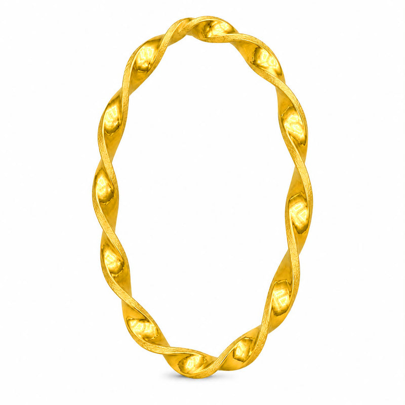 21K Gold Twisted Bangle 71464