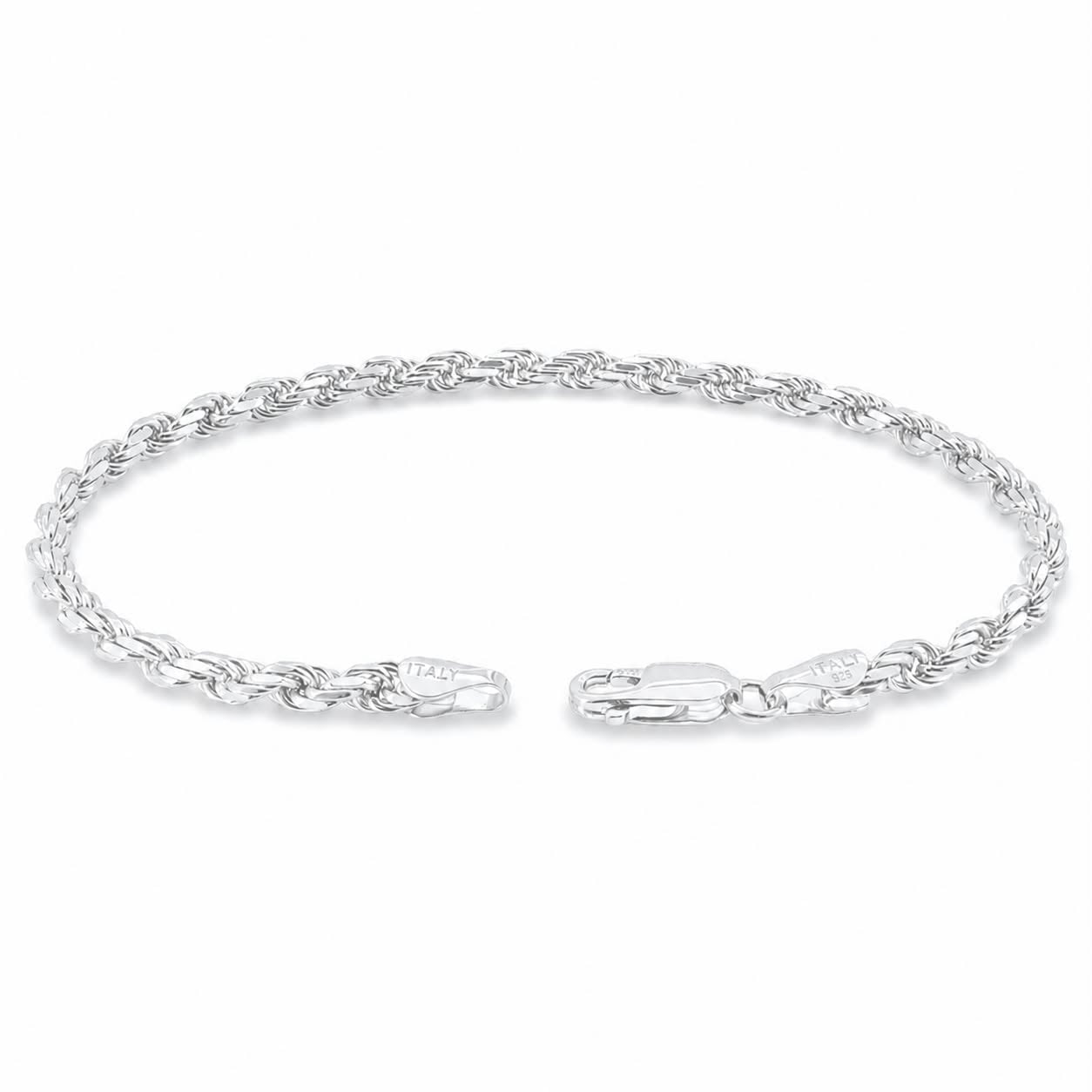 925 Silver Rope Bracelet 3mm | TraxNYC