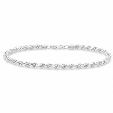 .925 Silver Rope Bracelet 3mm