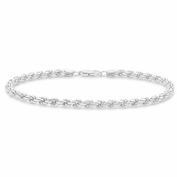 925 Silver Rope Bracelet 3mm | TraxNYC