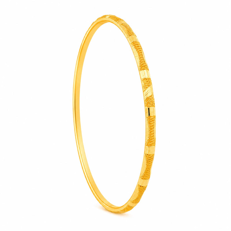 21K Gold Artisan Weave Bangle 71474