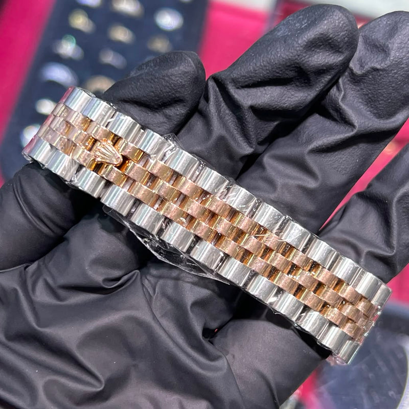 Rolex DateJust 36mm | Two Tone Everose Gold | Black Diamond Dial | 116233