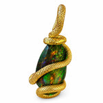 One of One 24K Gold Opal Snake Pendant 71504