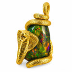 One of One 24K Gold Opal Snake Pendant 71504