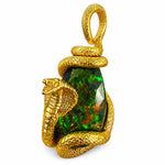 One of One 24K Gold Opal Snake Pendant 71504