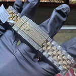 Rolex DateJust 41mm | Two Tone Yellow Gold | Champagne Roman Dial | Iced Out 71573