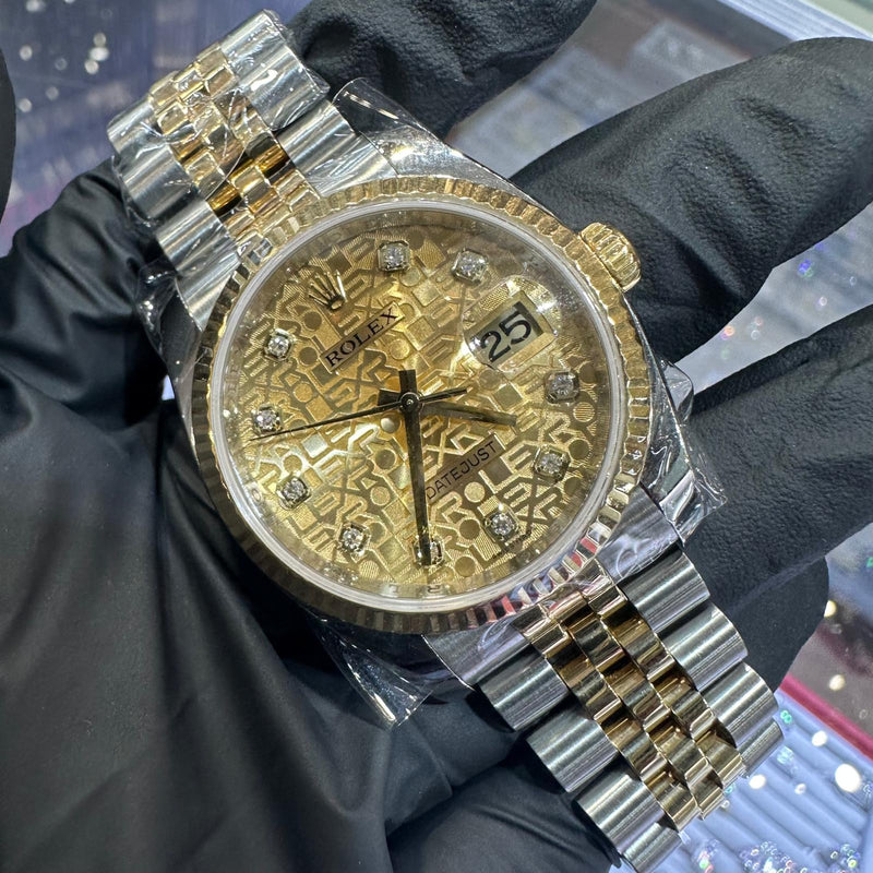 Rolex DateJust 36mm | Two Tone Yellow Gold | Diamond Computer Dial | REF: 116233