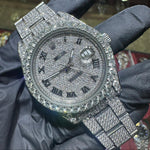 Rolex Datejust 41mm | Stainless Steel | Fully Iced Diamond Pave Roman Dial