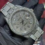 Rolex Datejust 41mm | Stainless Steel | Fully Iced Baguette Diamond Dial 71641