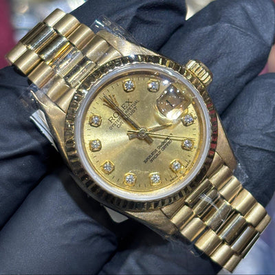 Rolex Lady Datejust 26mm | 18K Yellow Gold | Diamond Dial 71642