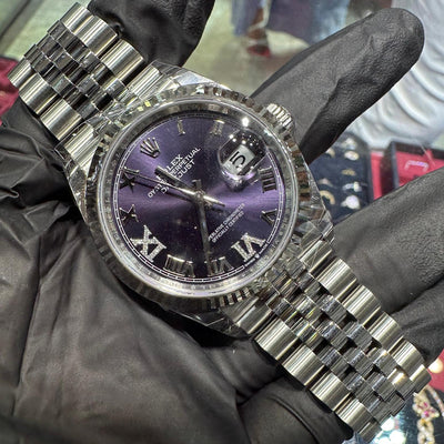 2025 Rolex Datejust 36mm | Stainless Steel | Purple Roman Dial | REF: 126234