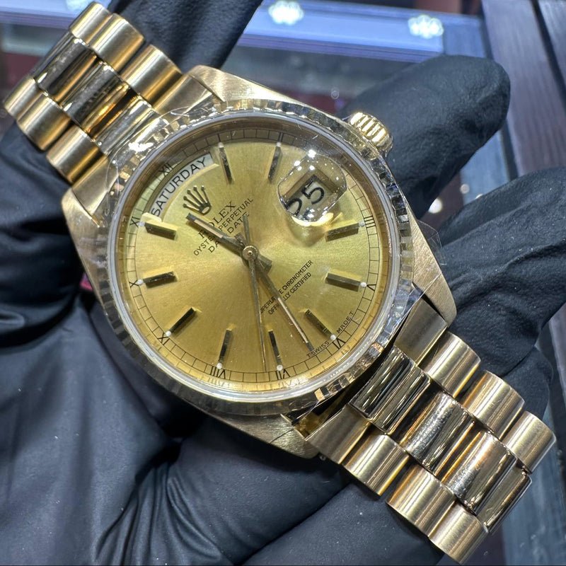 Rolex Day-Date 36mm | 18K Yellow Gold | Champagne Dial | REF: 18038