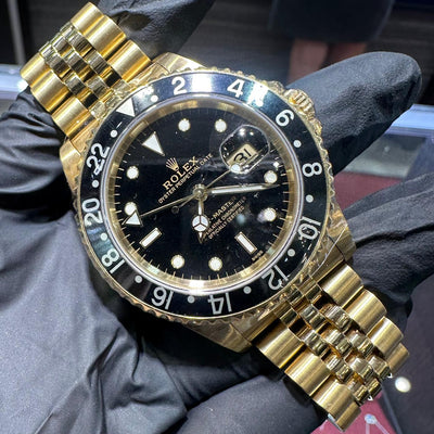 Rolex GMT-Master 40mm | 18K Yellow Gold | Black Dial | REF: 16758