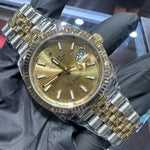 2017 Rolex Datejust 41mm | Two-Tone Stainless Steel and 18K Yellow Gold | Champagne Stick Dial | REF: 126333