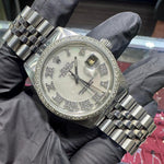 Rolex Datejust 36mm | Stainless Steel | Diamond Bezel and Mother of Pearl Roman Dial | REF: 16013