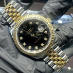 2022 Rolex Datejust 41mm | Two-Tone Stainless Steel and 18K Yellow Gold | Black Diamond Dial | REF: 126333