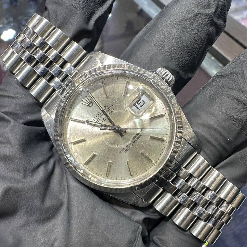 Rolex Datejust 36mm | Stainless Steel | Silver Stick Dial | REF: 16014