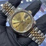 Rolex Datejust 36mm | Two-Tone Stainless Steel and 18K Yellow Gold | Champagne Stick Dial | REF: 16233