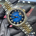 Rolex Datejust 36mm | Two-Tone Stainless Steel and 18K Yellow Gold | Blue Ombre Diamond Dial | REF: 116233