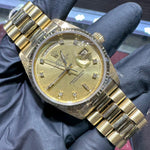 Rolex Day-Date 36mm | 18K Yellow Gold | Champagne Diamond Dial | REF: 18038