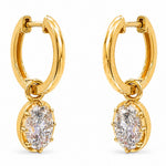 Georgian Oval Drop Hoop Earrings 71734