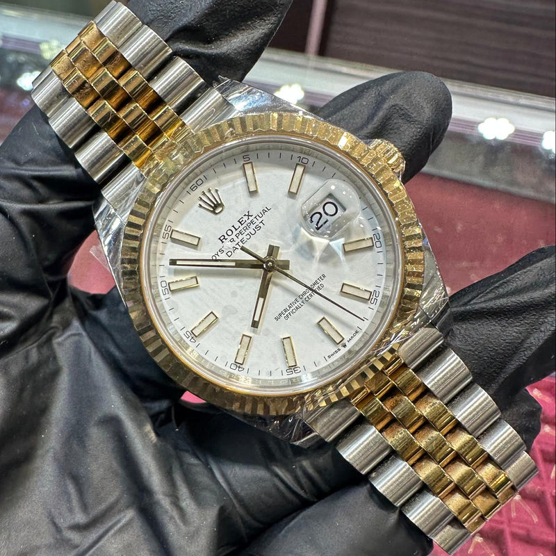 2023 Rolex Datejust 41mm | Two-Tone Stainless Steel and 18K Yellow Gold | White Stick Dial | REF: 126333
