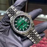 2026 Rolex Datejust 41mm | Stainless Steel | Green Ombre Stick Dial | REF: 126334
