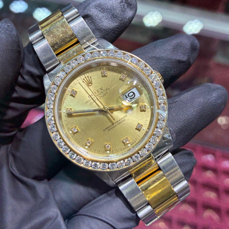 Rolex Datejust 36mm | Two-Tone Stainless Steel and 18K Yellow Gold | Diamond Dial | REF: 16203