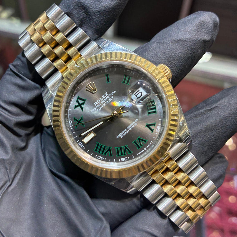 2021 Rolex Datejust 41mm | Two-Tone Stainless Steel and 18K Yellow Gold | Wimbledon Dial | REF: 126333