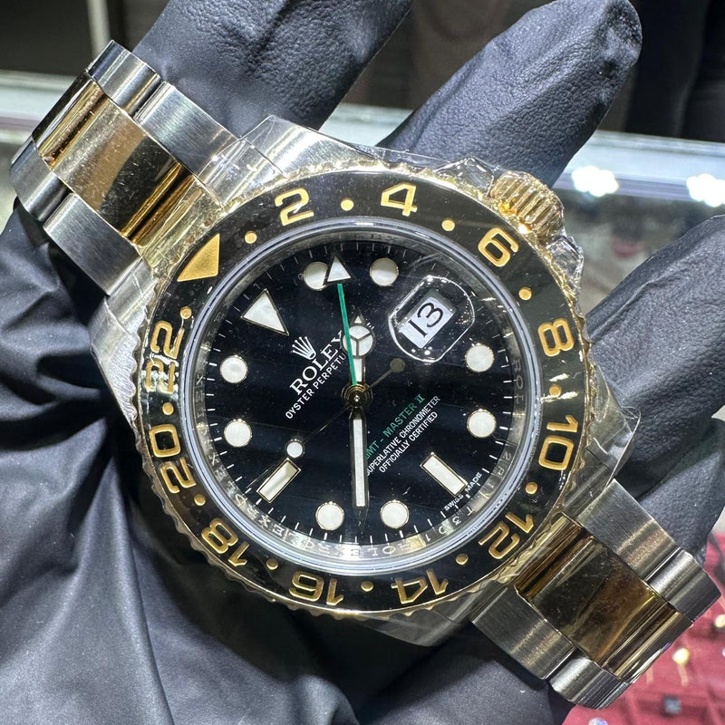 Rolex GMT-Master II 40mm | Two-Tone Stainless Steel and 18K Yellow Gold | Black Dial | REF: 116713LN 71838