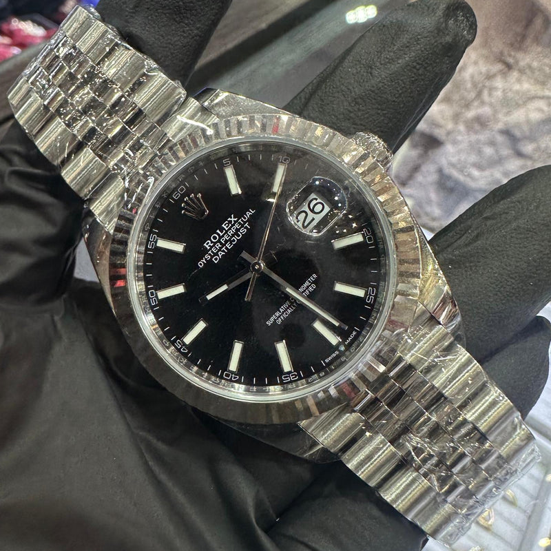 2023 Rolex Datejust 41mm | Stainless Steel | Black Stick Dial