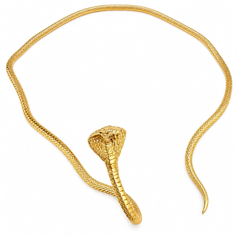 24K Gold Cobra Necklace, photo 4 of 7