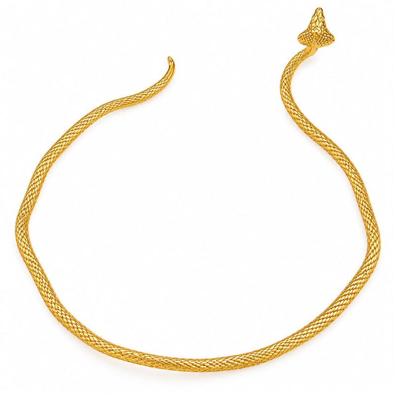 24K Gold Cobra Necklace, photo 6 of 7