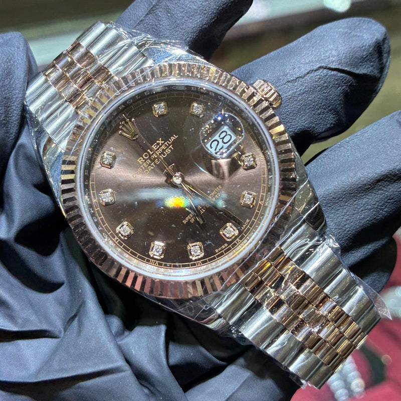 2018 Rolex Datejust 41mm | Two Tone Everose Gold | Chocolate Diamond Dial, photo 1 of 2