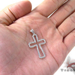 White Gold Diamond Cross Crucifix 27111 - Image 4