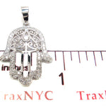 White Gold Hamsa Diamond Pendant 25012 - Image 6