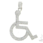 White Gold Handicap Figure Pendant 65493 - Image 1
