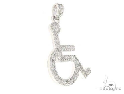 White Gold Handicap Figure Pendant 65493 - Image 2