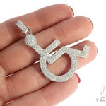 White Gold Handicap Figure Pendant 65493 - Image 5