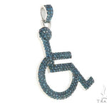 White Gold Handicap Figure Pendant 65494 - Image 2