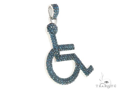 White Gold Handicap Figure Pendant 65494 - Image 2