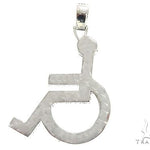 White Gold Handicap Figure Pendant 65494 - Image 3